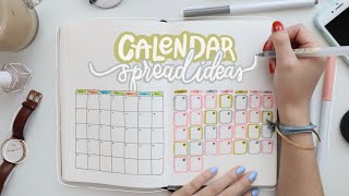 TEN Bullet Journal Calendar Spread Ideas!