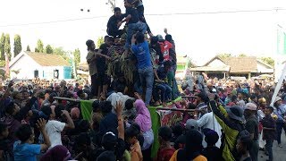 Seru! Warga Berebut Gunungan di Makam Troloyo