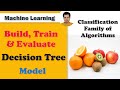 Build, Train & Evaluation Decision Tree Model | Decision Tree using Scikit Learn