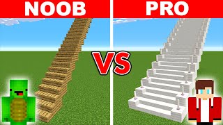 Minecraft NOOB vs PRO: LONGEST STAIRCASE BUILD CHALLENGE
