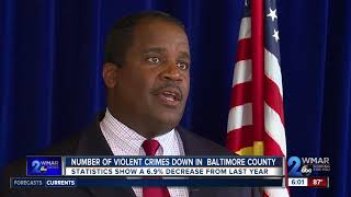 Statistics show violent crimes down in Baltimore County