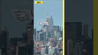 Watch: Massive PM Modi banner flies high in New York sky | US State Visit