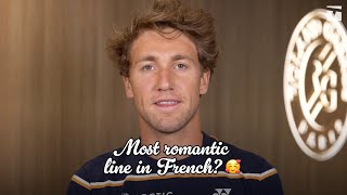 Casper Ruud, Novak Djokovic, & Iga Swiatek give their most romantic French sayings