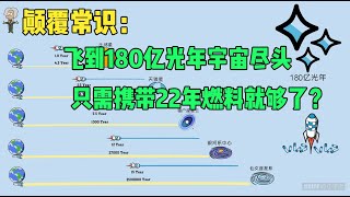 颠覆常识：飞到180亿光年的宇宙尽头，只需要携带22年的燃料就够了？