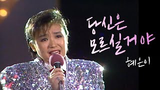 당신은 모르실거야  - 혜은이 (1986.4.5) [ KBS 같이삽시다 시즌2 ]