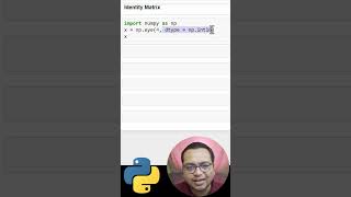 Python NumPy | eye() #shorts