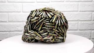 Ebros World War Ammo Bullet Shell Casings Skull Statue 6.5'L Metalgear Hardcore Skulls