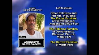 Modeste Glen Daniel ~ Long Obituary