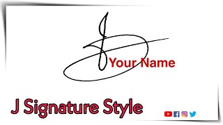 Signature tutorial ✍| Simple tips for J signature | @AnupCalligraphy #signature #signaturestyle