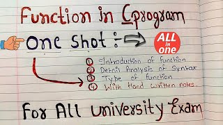 Functions in C Programming | One Shot | Code Hacker