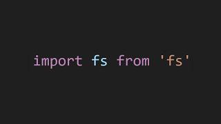 Reading and writing files in node
