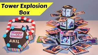 Tower Explosion box | Personalized Adorable handmade Birthday gift | DIY Anniversary Gift Idea