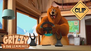 Grizzy découvre la console de jeux vidéo - Grizzy & les Lemmings