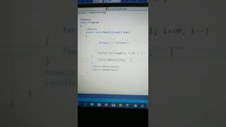 C# reverse string logical program