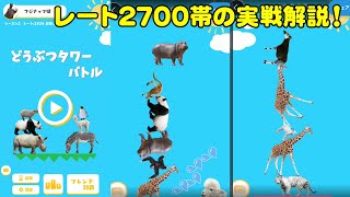 【どうぶつタワーバトル】2700近辺のマルチ実戦を実況解説！