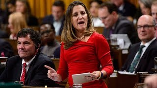 Chrystia Freeland heckled in House of Commons over USMCA deal