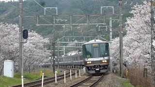 【阪和線】JR西日本223系・225系電車　快速列車　山中渓駅通過