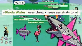 FILLET AWAY VELUZA + COSTAR FLAMIGO MADE THIS NOOB RAGE QUIT ON POKEMON SHOWDOWN !