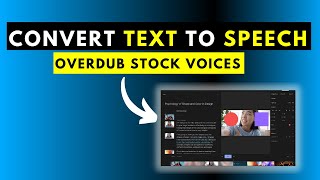 How to Convert Text to Speech Using Descript Storyboards Overdub Stock Voices