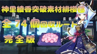 【完全版】神里綾華突破素材緋櫻毬全74個回収ルート【原神/Genshin Impact】