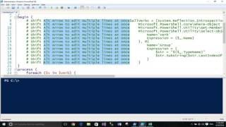 PowerShell ISE Tip MultiLine Edit