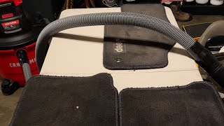 Craftsman extra durable vacuum hose test on my car floor mats.