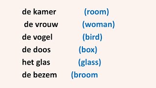 woordenschat in het Nederlands en English! DUTCH