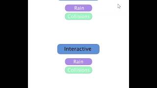 Interactive Rain and Collisions Simulation coded in Processing