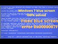 How to fix Blue Screen error 0x0000007F || stop error 0x0000007F on windows 7