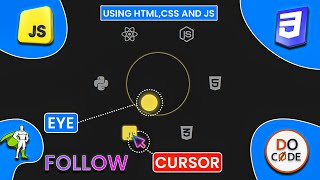 🔥Eye Follow Cursor with Skill Hover Effects | HTML CSS JavaScript GSAP Tutorial #docode