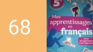 compléter un texte lacunaire mes apprentissages en français 5AEP page 68