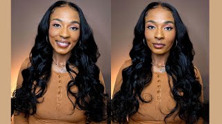 🥰SHE'S GIVING SCALP! 100% GLUELESS HD BODY WAVE BOUNCY WIG INSTALL | BEAUTYFOREVER HAIR