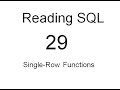 Single Row Functions: SQL Tutorial 29