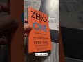 Zero to One Book by Blake Masters and Peter Thiel