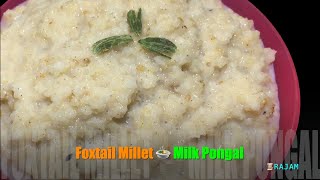 Foxtail Millet Milk Pongal - Thinai Pal Pongal Easy  Dinner Recipe