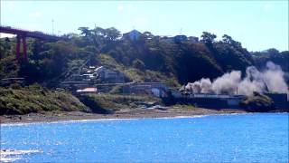 SLなおえつ鉄道まつり号.青海川駅通過.2013.10.6.