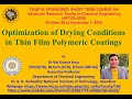 Expert Talk on Optimization of Drying Conditions by Dr Raj Kumar Arya During STC at NITH