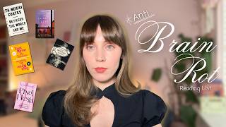 anti brain rot reading list | stop doomscrolling and read these books