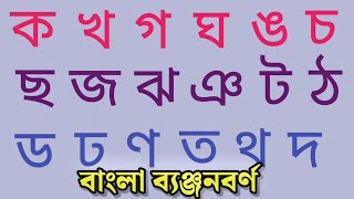 শিশুশিক্ষা: ব্যঞ্জনবর্ণ | ক খ গ ঘ - বাংলা পাঠ 😍