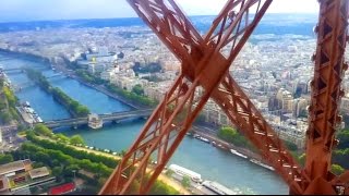Paris - Eiffel Tower: Top of Eiffel Tower: Elevator Ride - HD