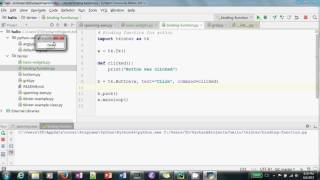 Python GUI: Binding event (mouse click) to action in Hindi