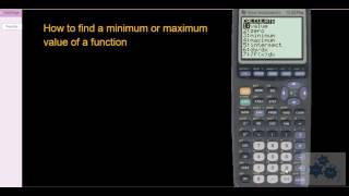 Graphing Calculator Finding maximum or minimum value of a function from the graph