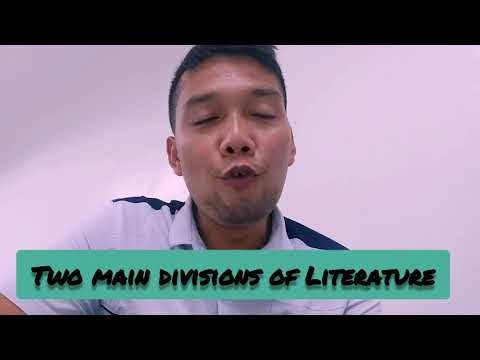 What are the 2 major divisions of literature?