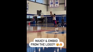 Tyrese Maxey & Joel Embiid Shooting From THE LOGO! 🤯🔥