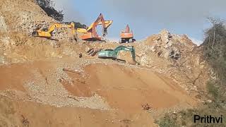 Prithvi highway road extension project. ll Doosan VS JCV VS Kobelco #construction #excavator