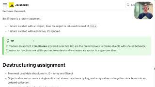 Javascript - Objects, constructor functions, destructuring, spread, rest