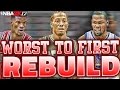 WORST TO FIRST REBUILDING CHALLENGE!!! NBA 2K17 MY LEAGUE!?!