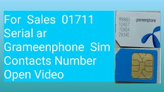 For Sales Grameenphone Sim  01711 Serial ar