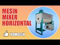 Mesin Mixer Horizontal Mikser Pengaduk Pencampur Pakan Ternak Ayam Petelur - Homogen /Rata - ADAM