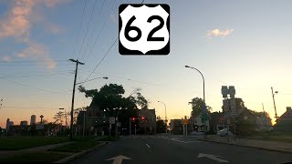 ⁴ᴷ⁶⁰ Driving Niagara Falls, NY: Niagara Falls Boulevard and Walnut Avenue at dusk